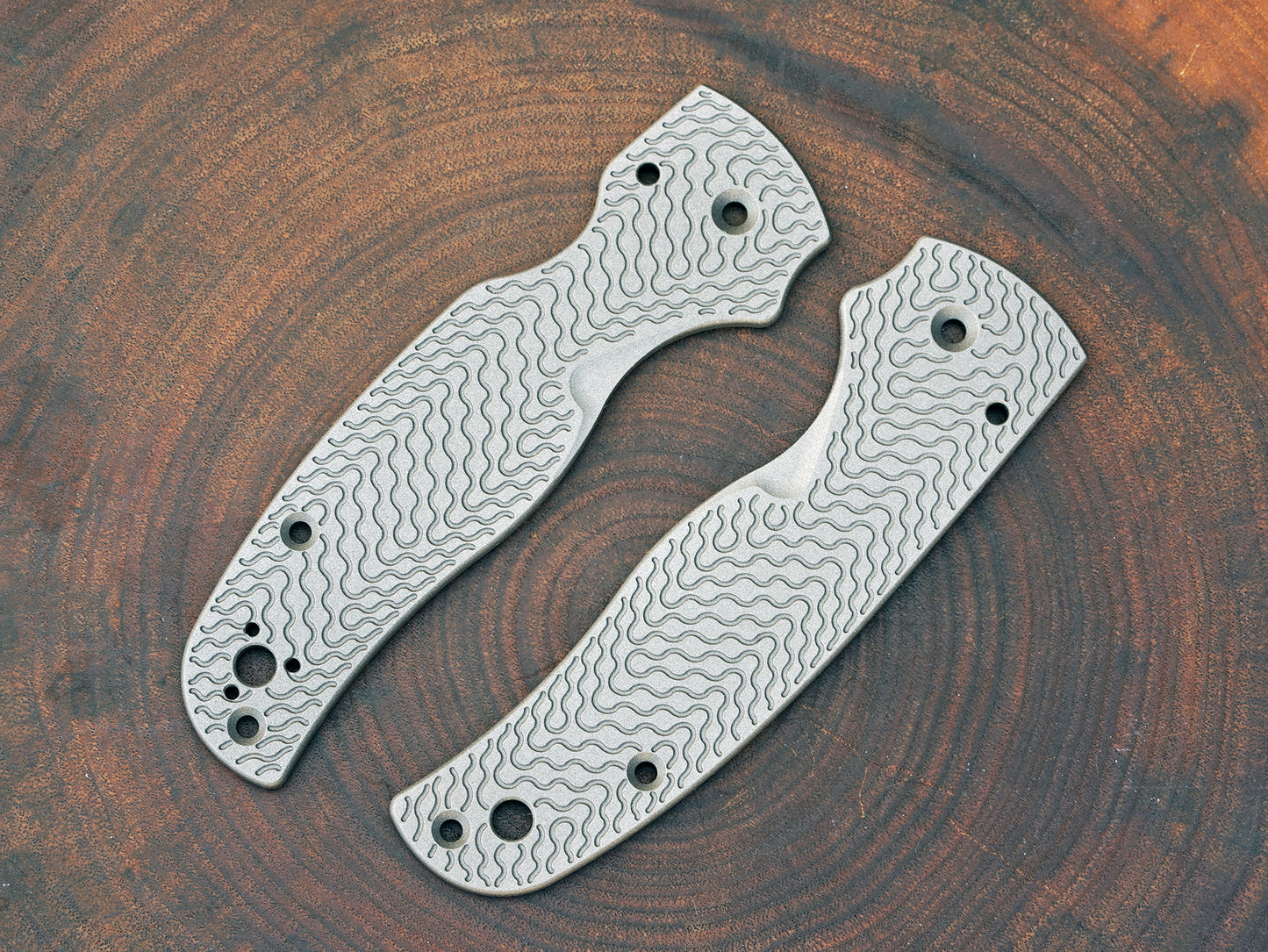 Titanium Critter Scales for Spyderco Shaman