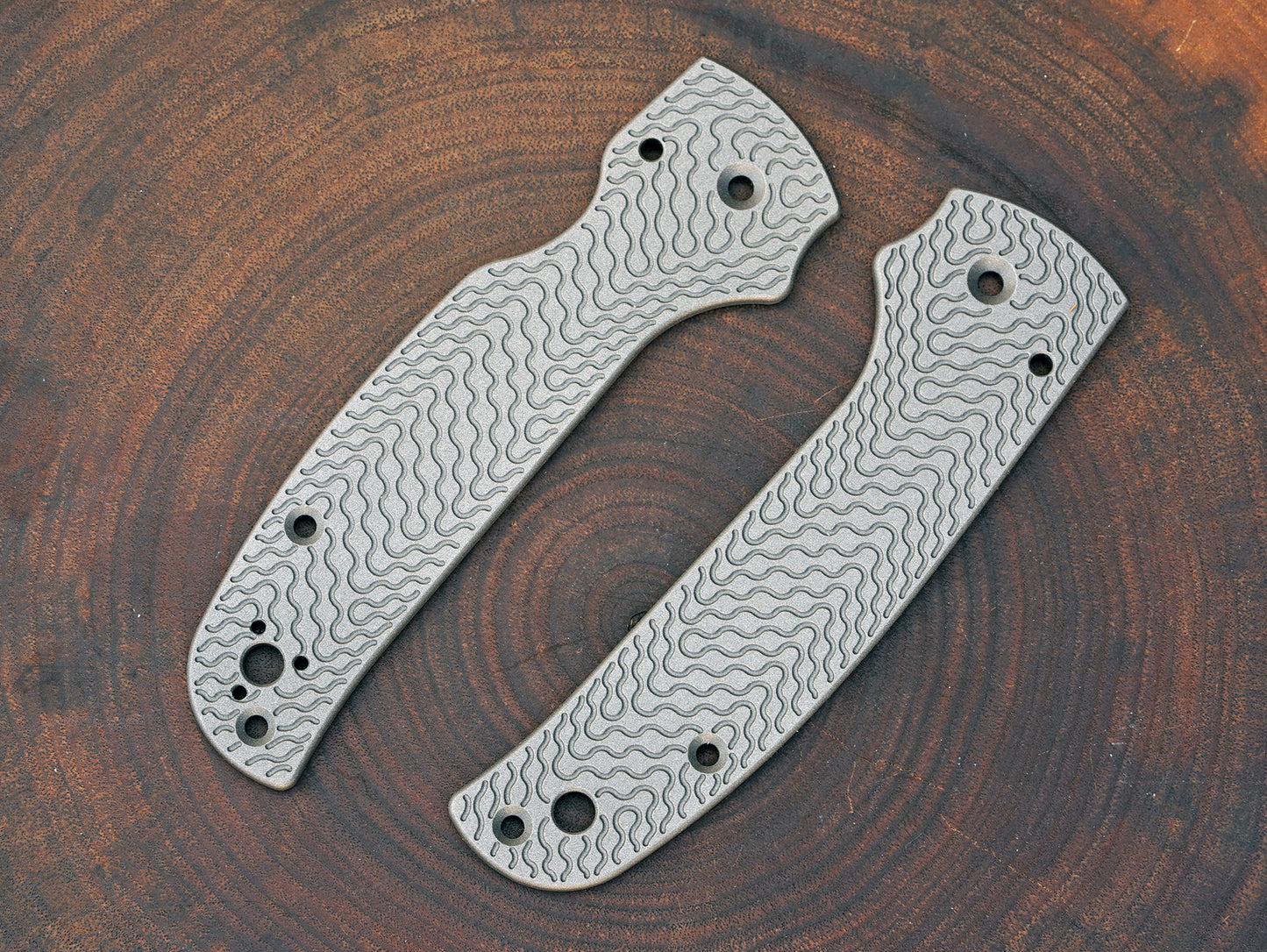 Titanium Critter Scales for Spyderco Shaman - Skinny
