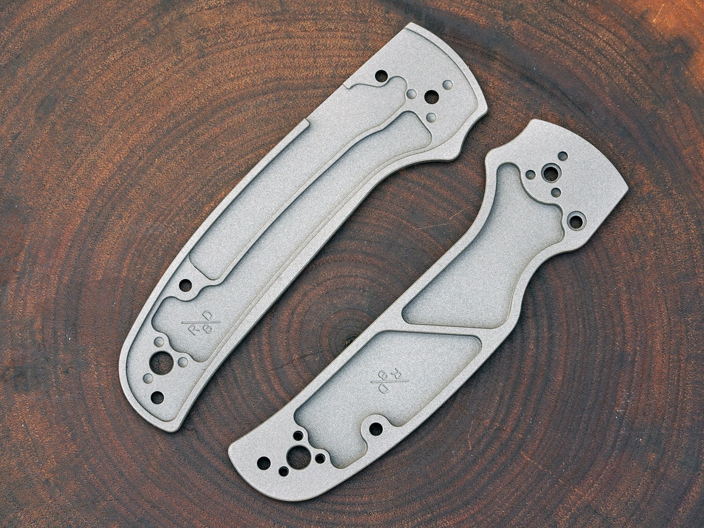 Titanium Critter Scales for Spyderco Shaman - Skinny