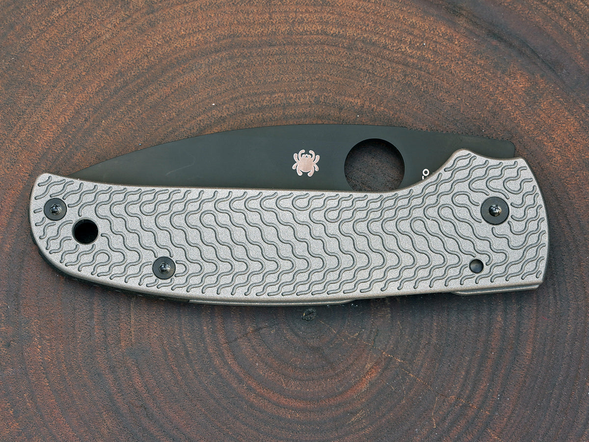 Titanium Critter Scales for Spyderco Shaman Skinny Rockscale Design