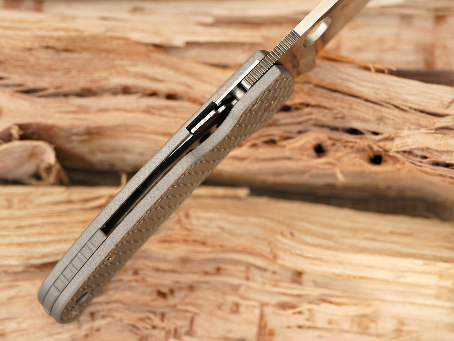 Titanium Hexi Scales for Spyderco Shaman - Skinny