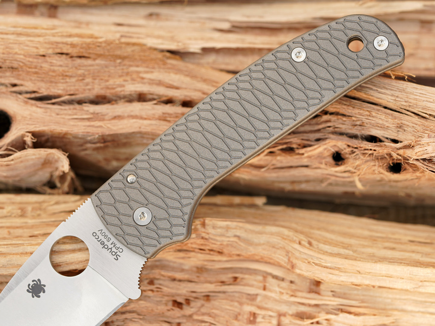 Titanium Hexi Scales for Spyderco Shaman - Skinny