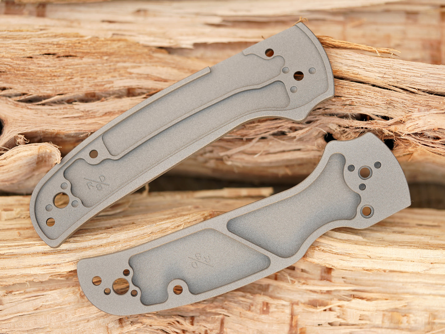 Titanium Hexi Scales for Spyderco Shaman - Skinny