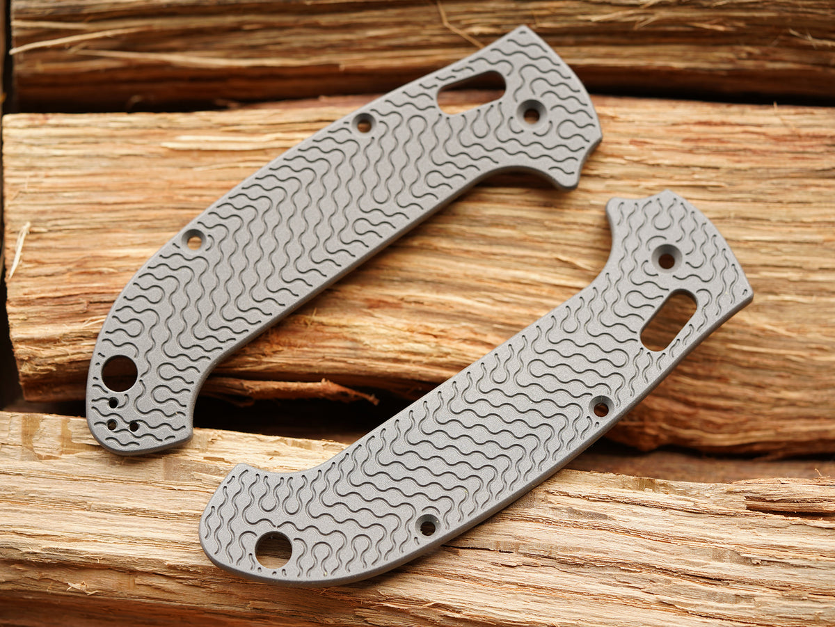 Titanium Critter Scales for Spyderco Manix 2 XL Skinny Rockscale Design
