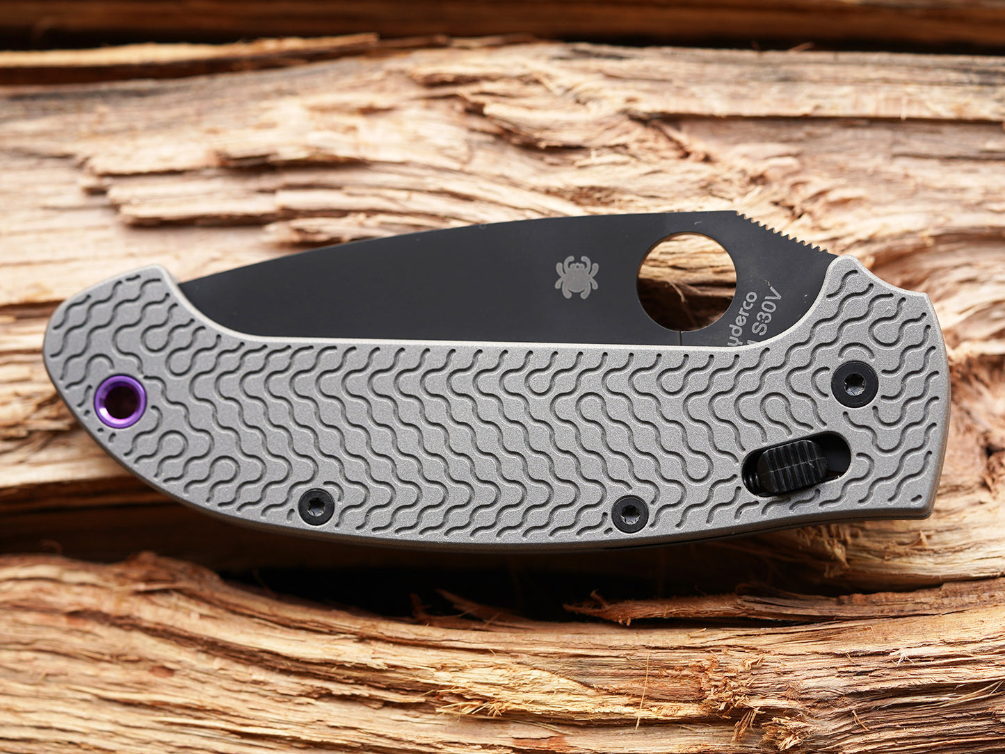 Titanium Critter Scales for Spyderco Manix 2 XL - Skinny
