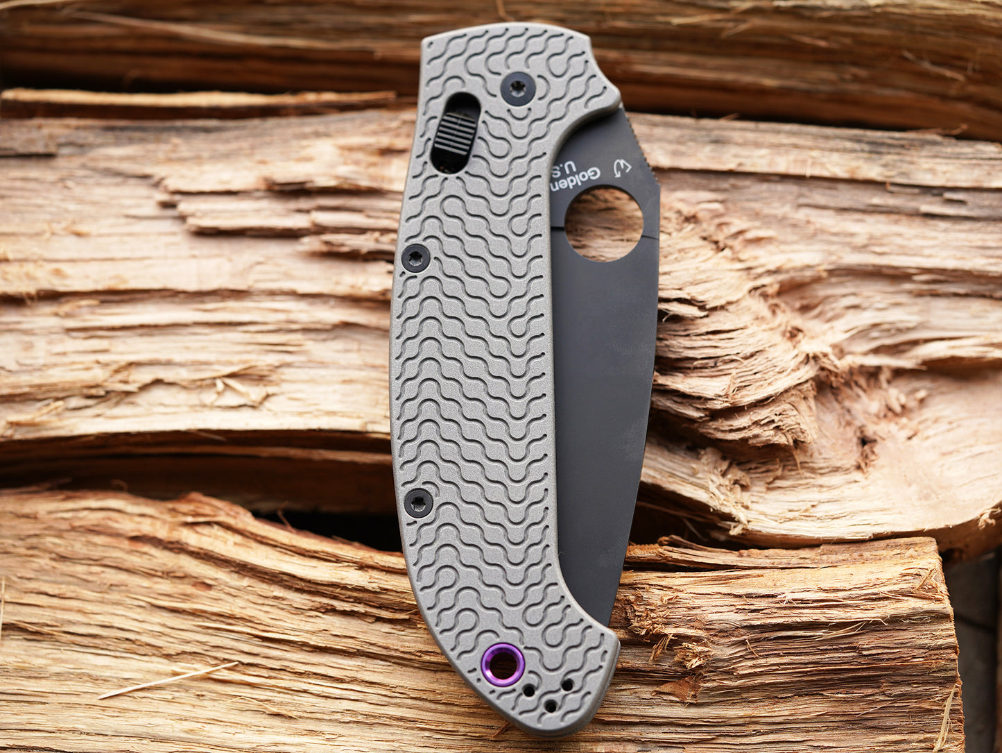 Titanium Critter Scales for Spyderco Manix 2 XL - Skinny