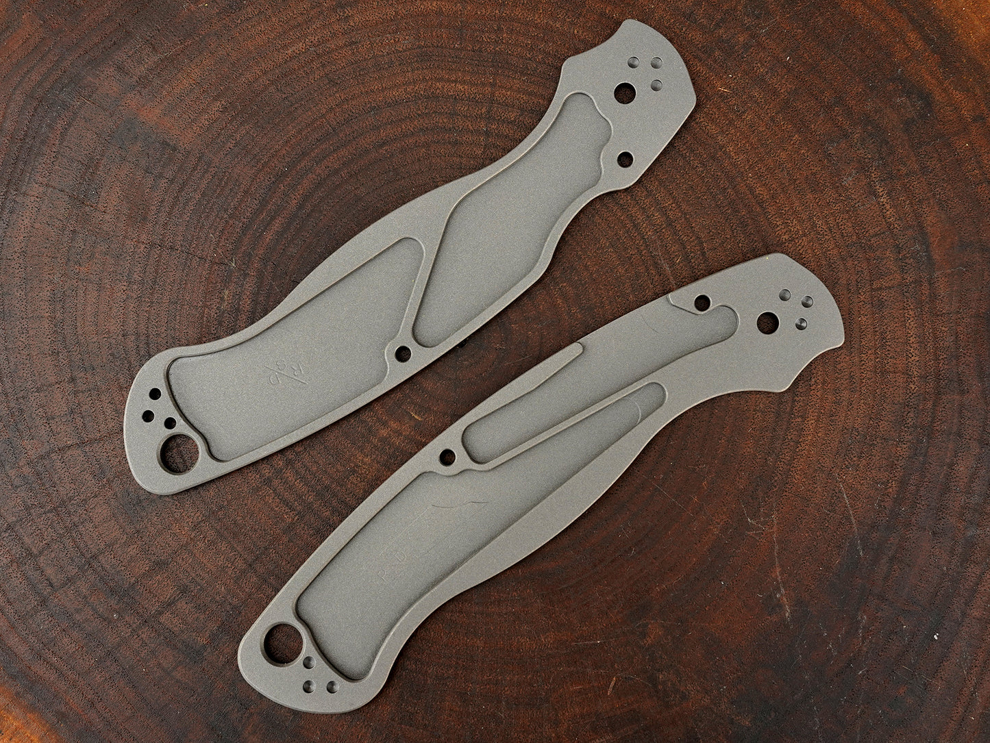 Titanium Critter Scales for Spyderco Military 2 - Full Liner