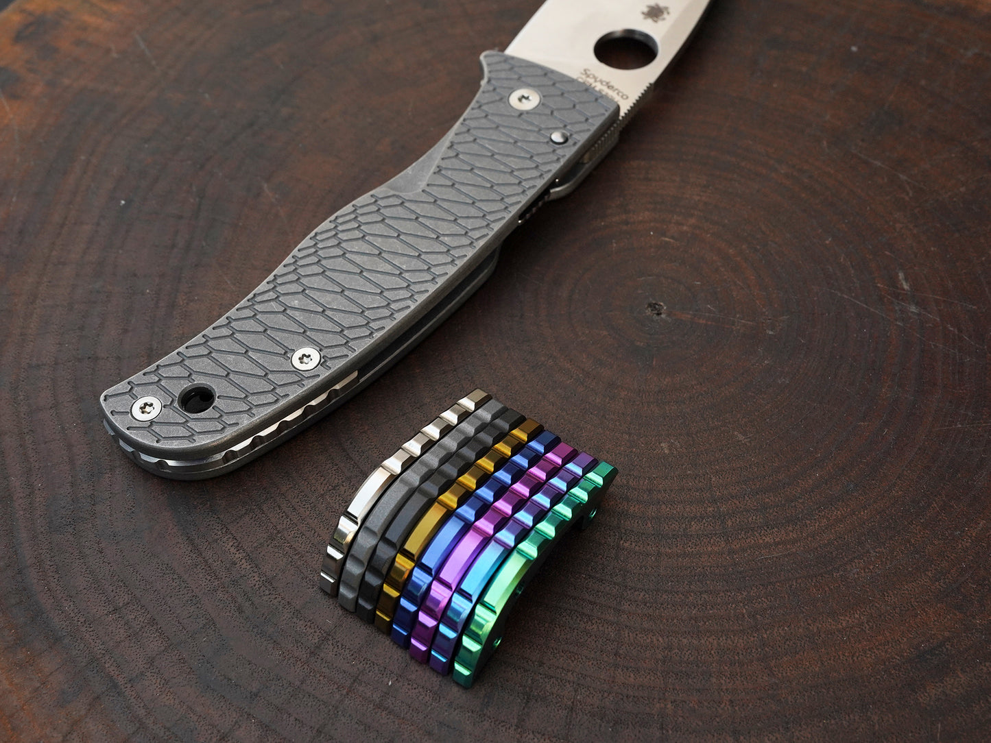 Titanium Gear Backspacer for Spyderco Bodacious
