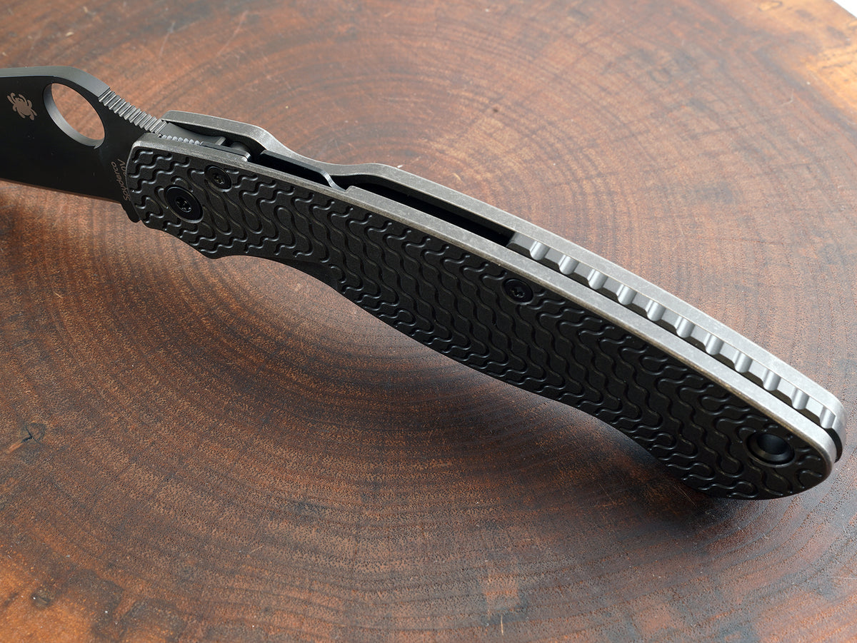 Titanium Dark Wash Critter Scales for Spyderco Military 2 - Nested Liner