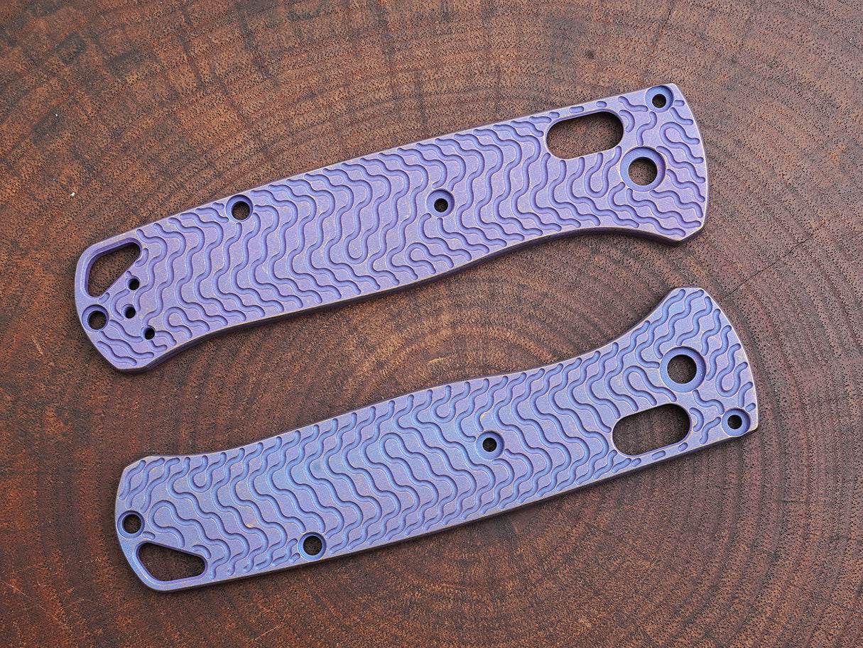 Titanium Rusted Anodized Critter Scales for Benchmade Bugout