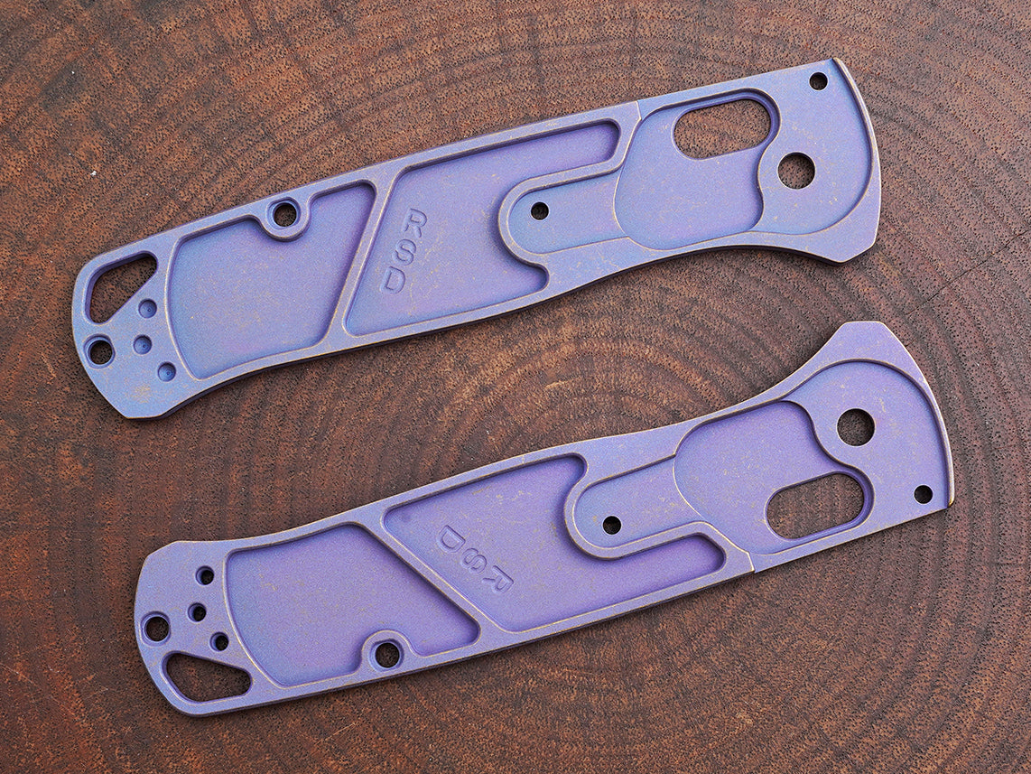 Titanium Rusted Anodized Critter Scales for Benchmade Bugout