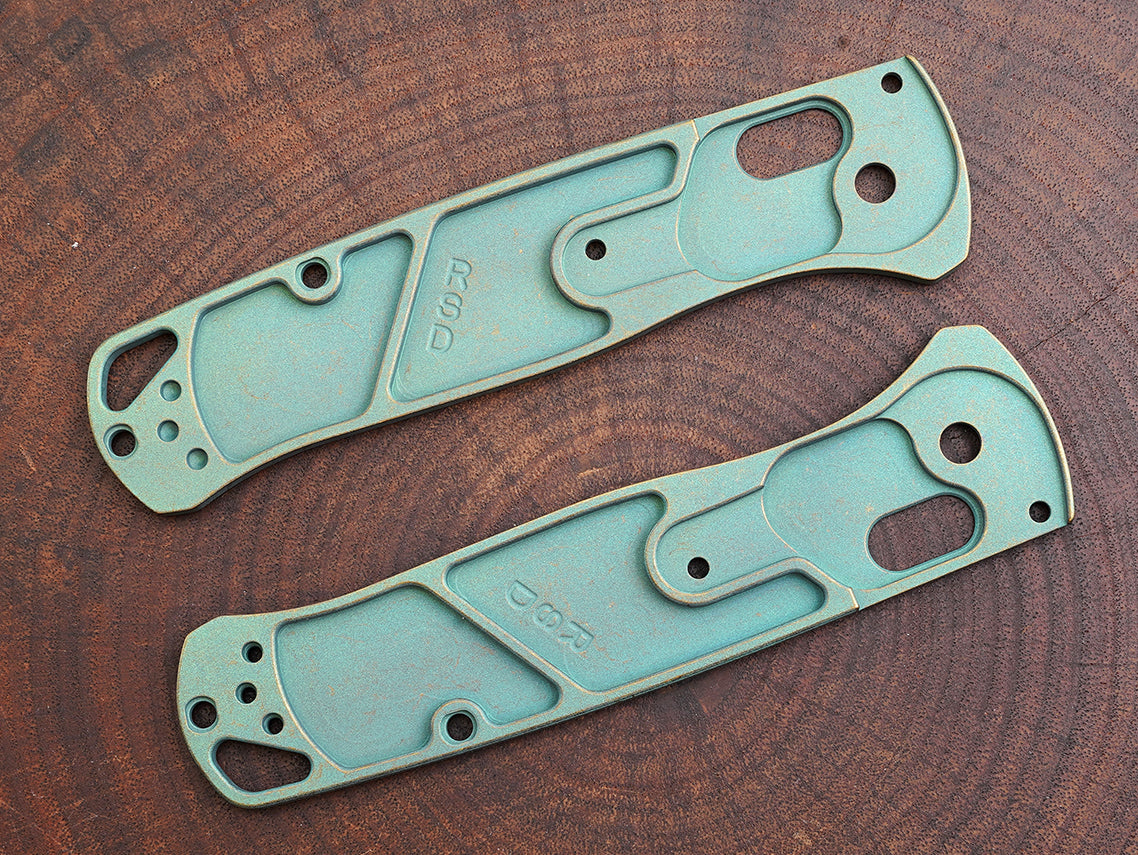 Titanium Rusted Anodized Critter Scales for Benchmade Bugout