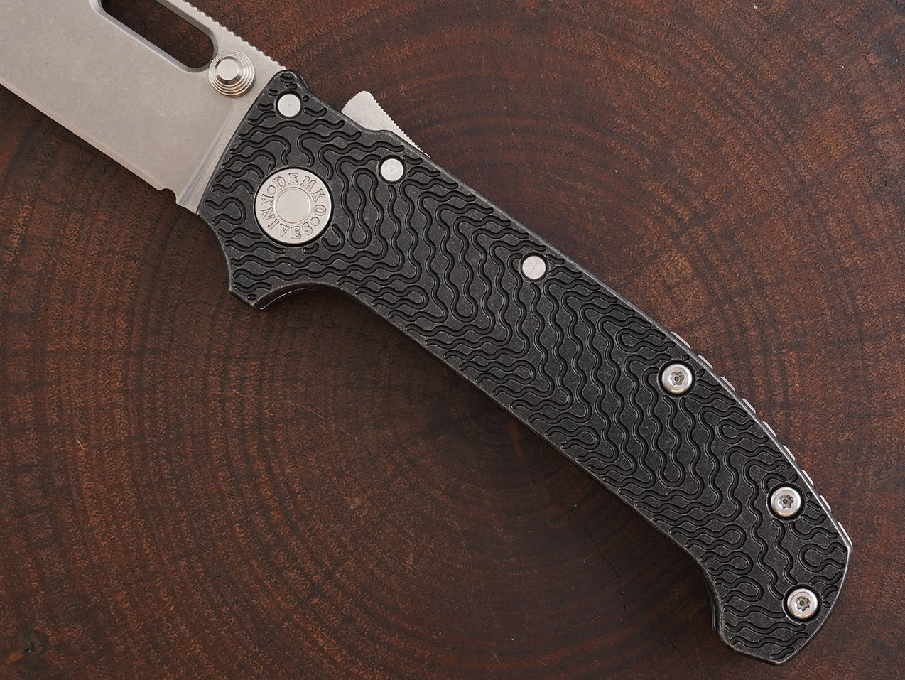 Titanium Dark Wash Critter Scales for Demko AD20 - Straight Grip
