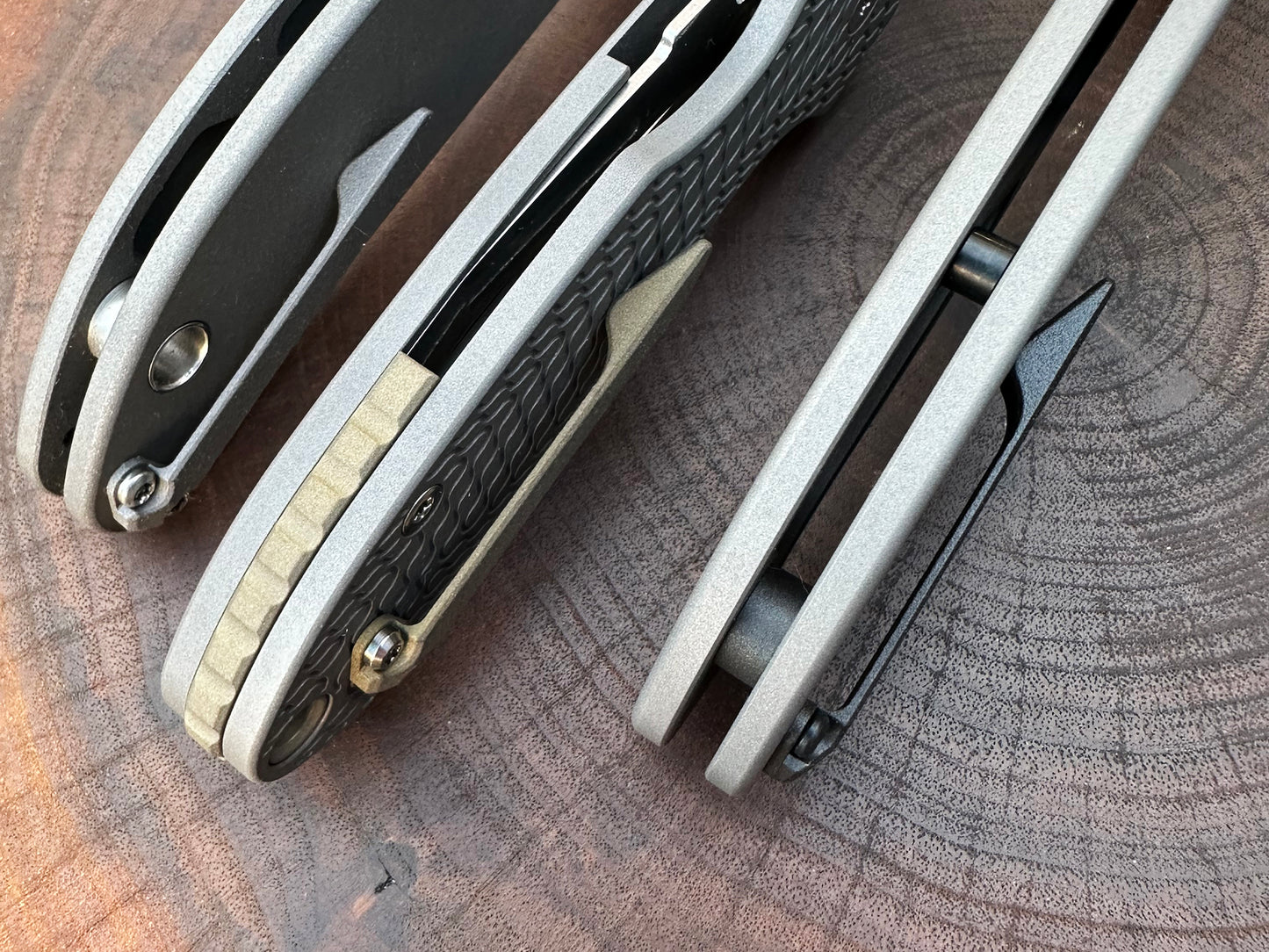 Titanium Pocket Clip for Spyderco Knives - Slim Tanto