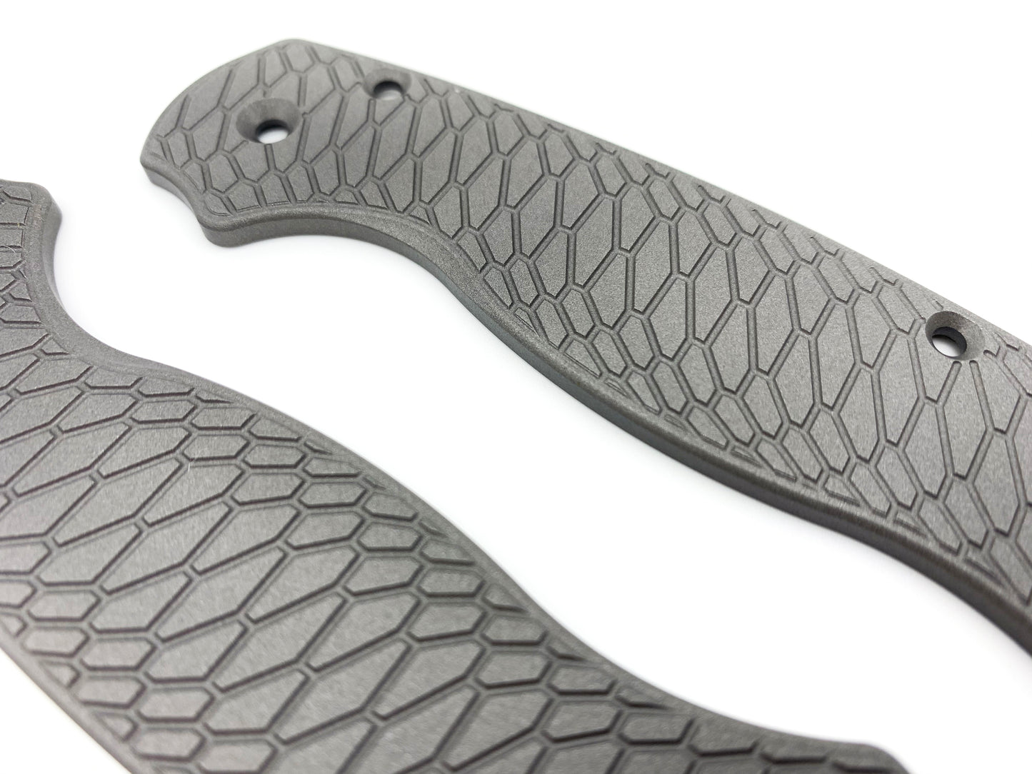 Titanium Scales for Spyderco PM2 Hexi - Aluminum Blast