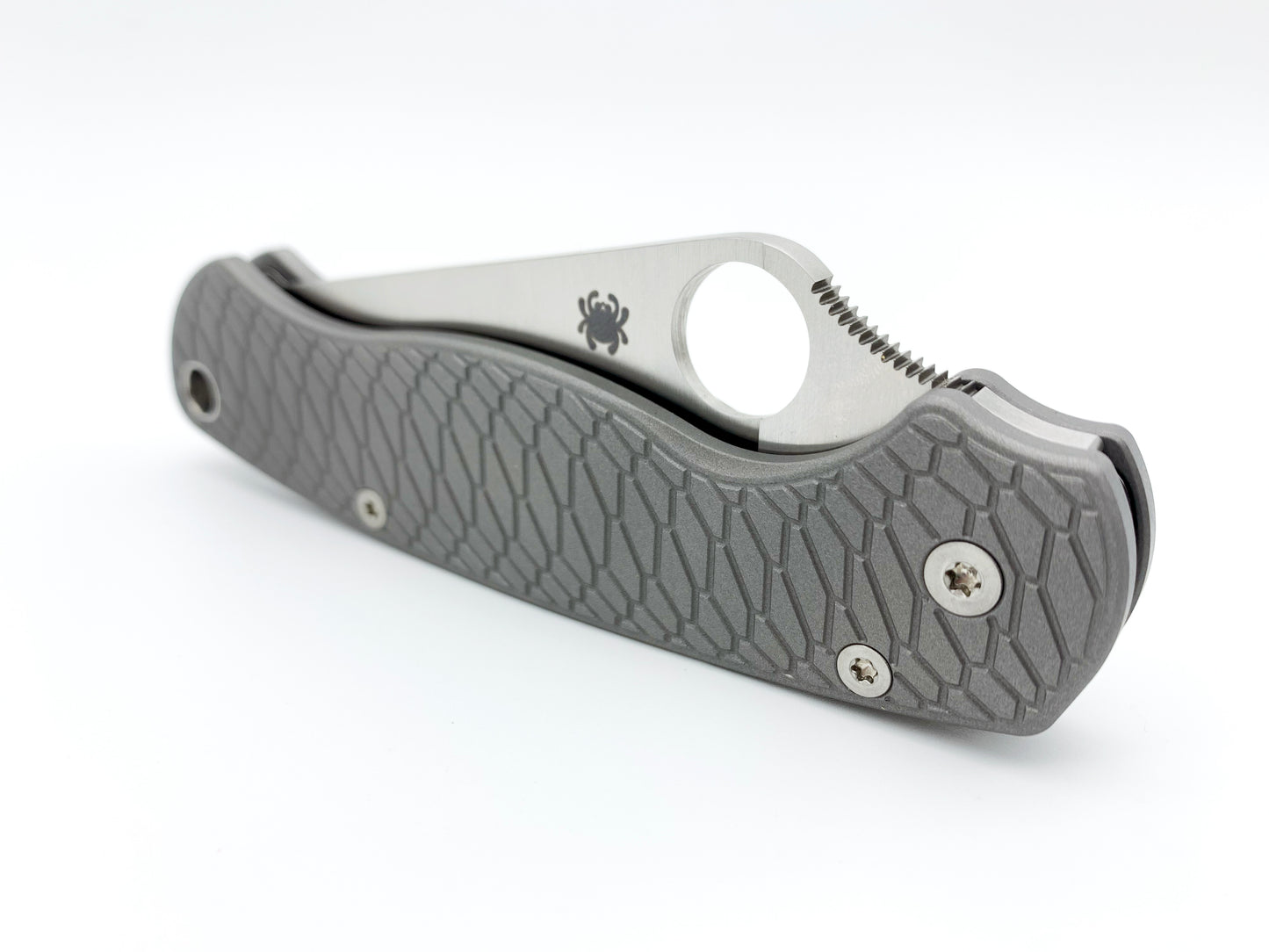 Titanium Scales for Spyderco PM2 Hexi - Aluminum Blast