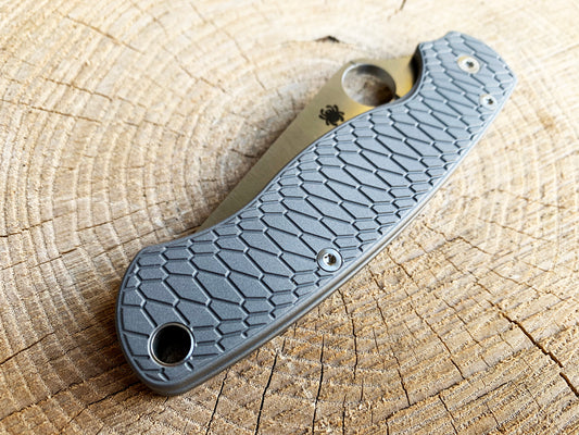 Titanium Scales for Spyderco PM2 Hexi - Aluminum Blast