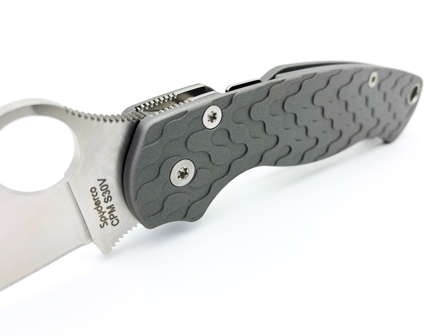 Titanium Scales for Spyderco PM2 Critter - Aluminum Blast