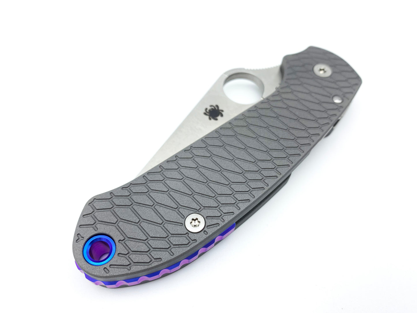Titanium Hexi Scales for Spyderco Para 3 - Skinny