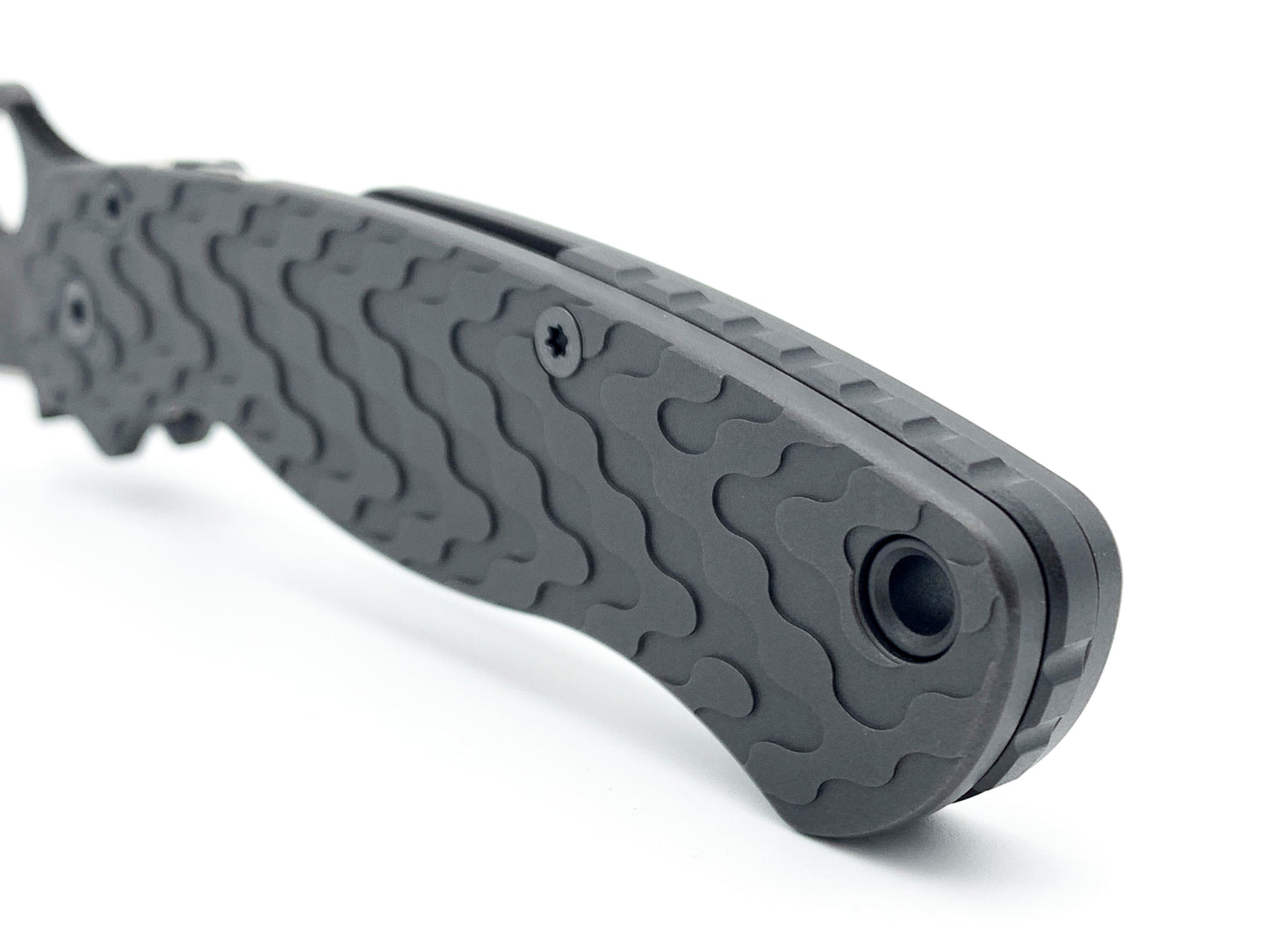 Titanium Gear Backspacer for Spyderco PM2 - Lanyard