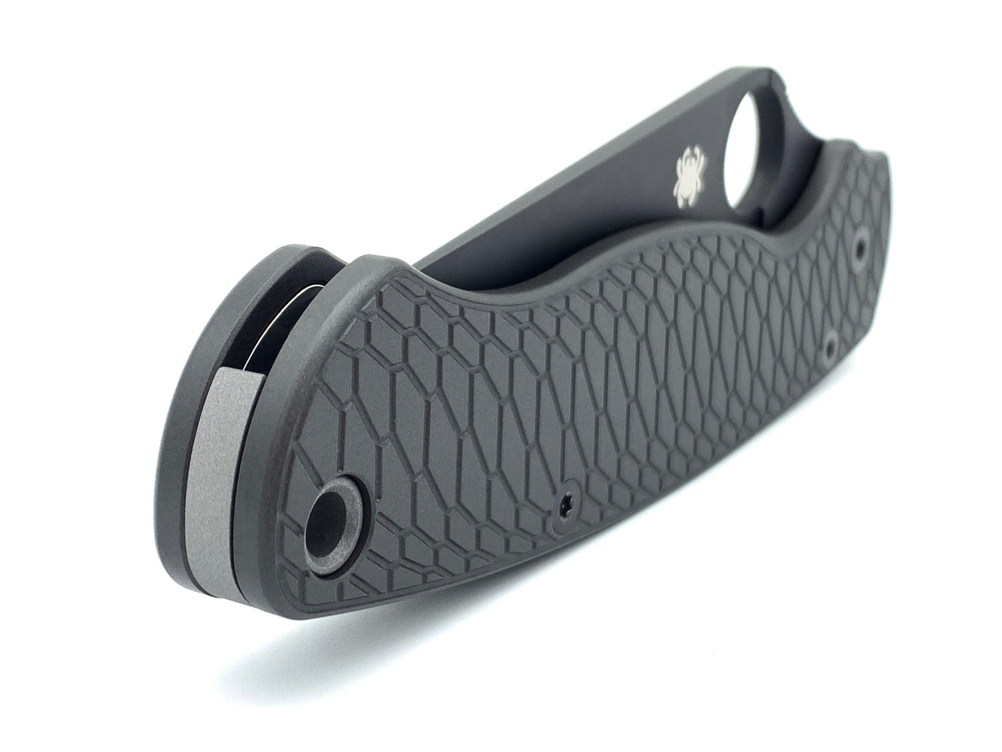 Titanium Flat Backspacer for Spyderco PM2 - Lanyard