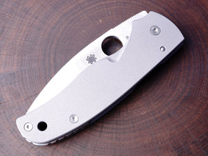 Spyderco PM3 – Leaf Scroll – Laser Engraved Titanium Knife Scales