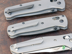 Titanium Pocket Clip for Benchmade Knives - Slim Tanto