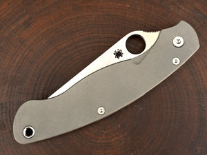 Titanium Scales for Spyderco Military 2 - Full Liner