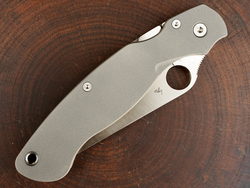 Titanium Scales for Spyderco Military 2 - Full Liner