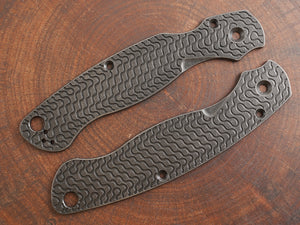 Titanium Dark Wash Critter Scales for Spyderco Military 2 - Full Liner
