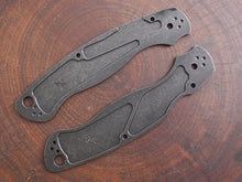 Titanium Dark Wash Critter Scales for Spyderco Military 2 - Full Liner