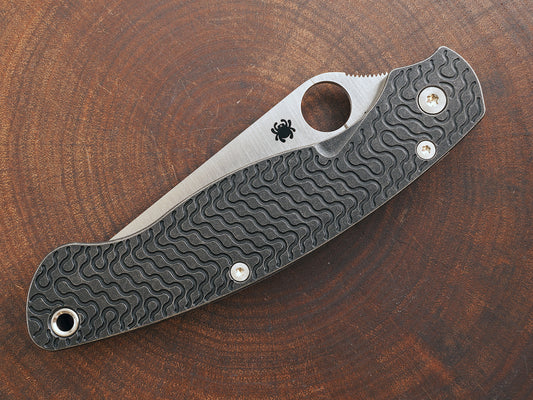 Titanium Dark Wash Critter Scales for Spyderco Military 2 - Full Liner