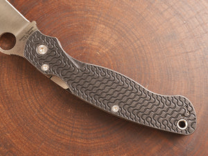 Titanium Dark Wash Critter Scales for Spyderco Military 2 - Full Liner