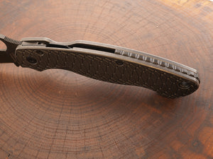 Titanium Dark Wash Hexi Scales for Spyderco Military 2 - Nested Liner