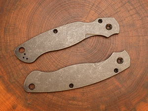 Titanium Dark Wash Scales for Spyderco Military 2 - Nested Liner