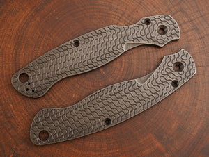 Titanium Dark Wash Critter Scales for Spyderco Military 2 - Nested Liner
