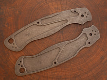 Titanium Dark Wash Hexi Scales for Spyderco Military 2 - Full Liner