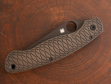 Titanium Dark Wash Hexi Scales for Spyderco Military 2 - Full Liner