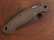 Titanium Dark Wash Hexi Scales for Spyderco Military 2 - Full Liner