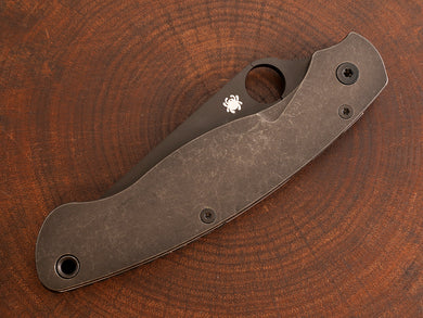 Titanium Dark Wash Scales for Spyderco Military 2 - Full Liner