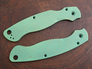 Titanium Rusted Anodized Scales for Spyderco Military 2 - Nested Liner