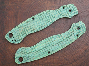 Titanium Rusted Anodized Critter Scales for Spyderco Military 2 - Nested Liner