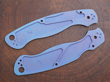 Titanium Rusted Anodized Hexi Scales for Spyderco Military 2 - Full Liner