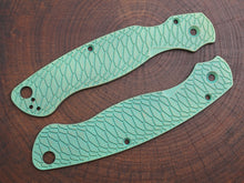 Titanium Rusted Anodized Hexi Scales for Spyderco Military 2 - Full Liner