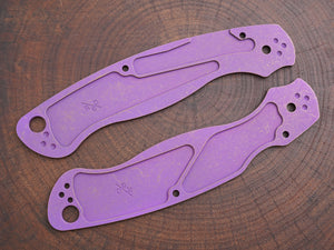 Titanium Rusted Anodized Hexi Scales for Spyderco Military 2 - Full Liner