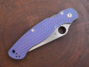 Titanium Rusted Anodized Critter Scales for Spyderco Military 2 - Nested Liner