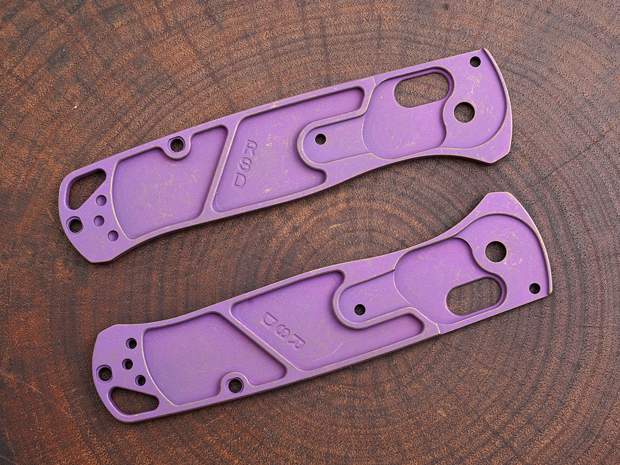 Titanium Rusted Anodized Critter Scales for Benchmade Bugout