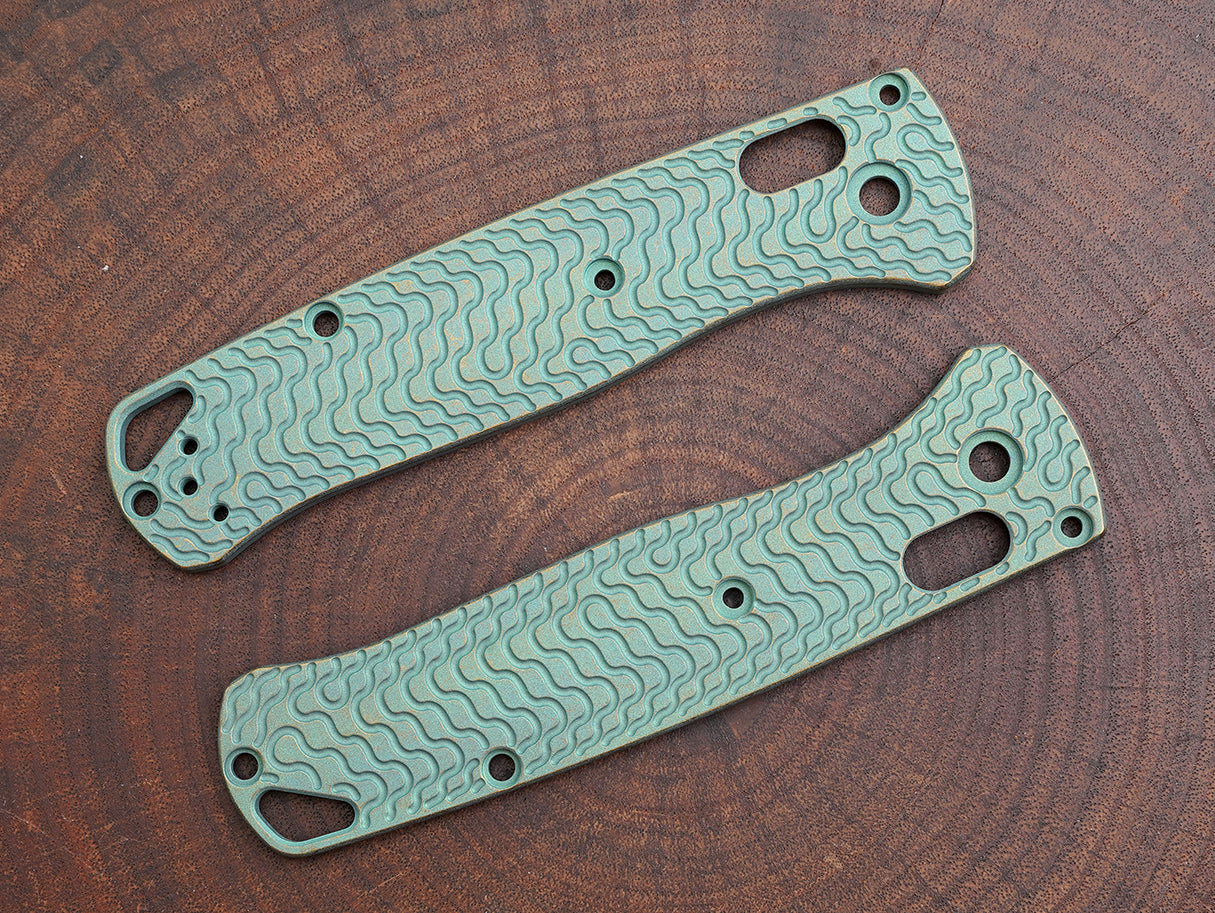 Titanium Rusted Anodized Critter Scales for Benchmade Bugout