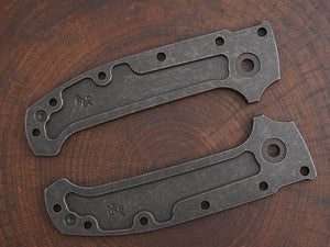 Titanium Dark Wash Hexi Scales for Demko AD20 - Straight Grip