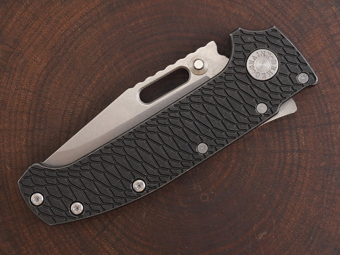 Titanium Dark Wash Hexi Scales for Demko AD20 - Straight Grip